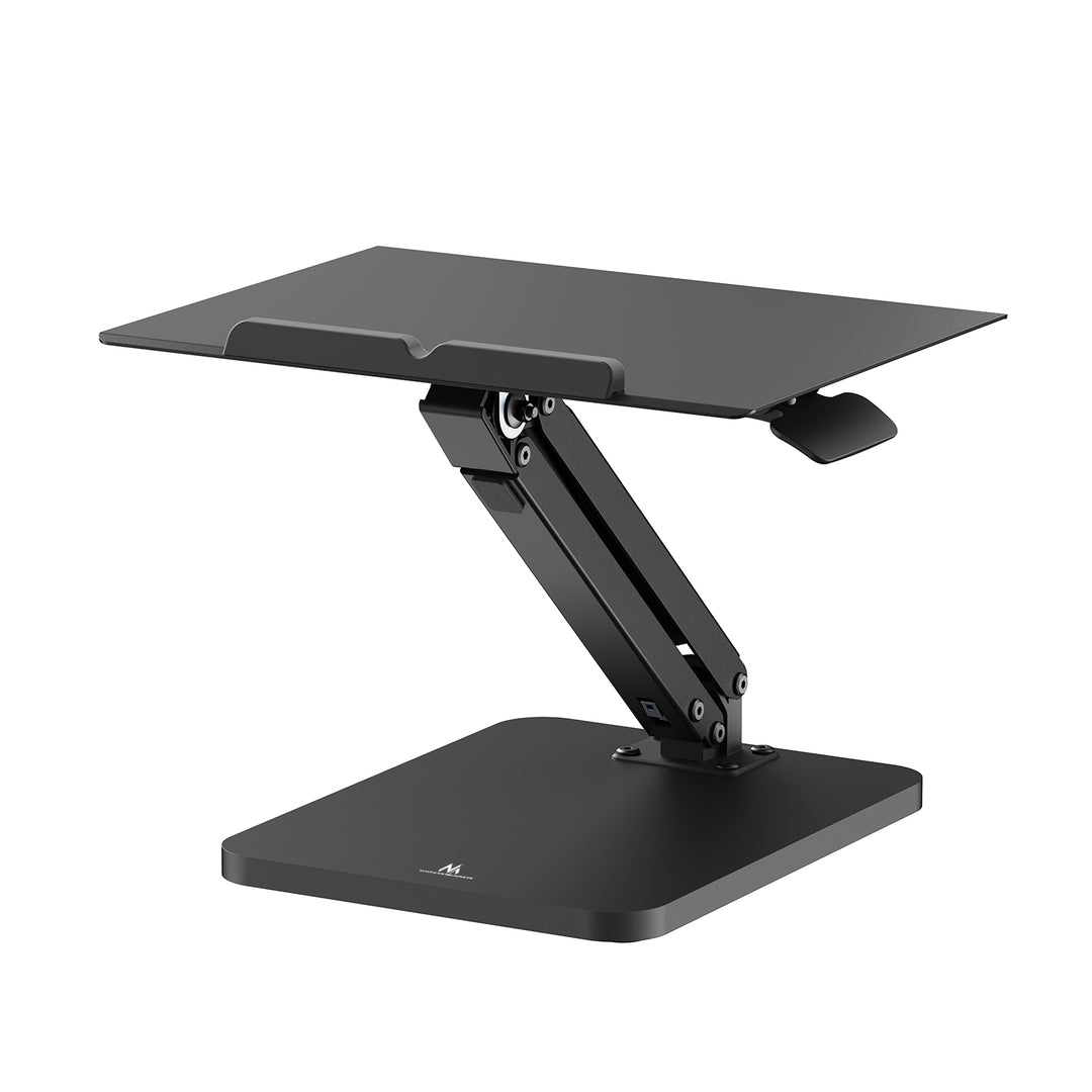 Maclean bureaustandaard voor monitor of laptop, gasveer, voor staand en zittend gebruik, zwart, MC-493
