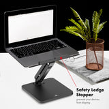 Maclean bureaustandaard voor monitor of laptop, gasveer, voor staand en zittend gebruik, zwart, MC-493