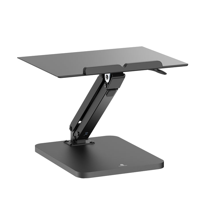 Maclean bureaustandaard voor monitor of laptop, gasveer, voor staand en zittend gebruik, zwart, MC-493