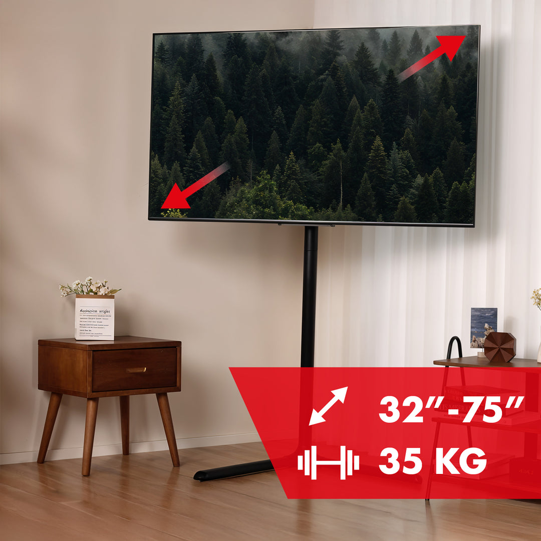 Maclean vloersteun voor TV, 32-70", max. VESA 400x400, max. 40 kg, MC-494