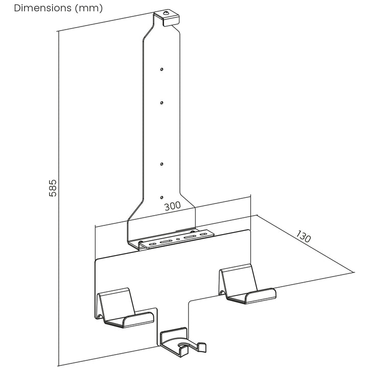 Wandmontagestandaard wit voor Playstation 5 console met padhouder, max. 10kg, NanoRS RS181