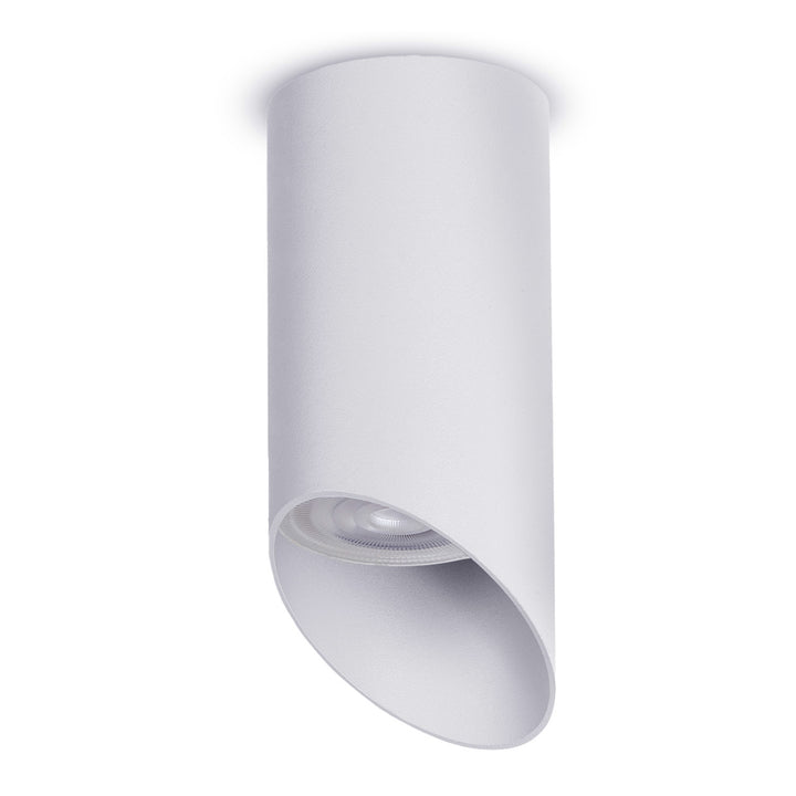 Maclean opbouwarmatuur/buis, spot, rond, aluminium, GU10, 55x130mm, wit, MCE360 W