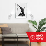 Maclean wandlamp / wandlamp, spot, rond, GU10, met 55x100mm schakelaar, wit, MCE369 W