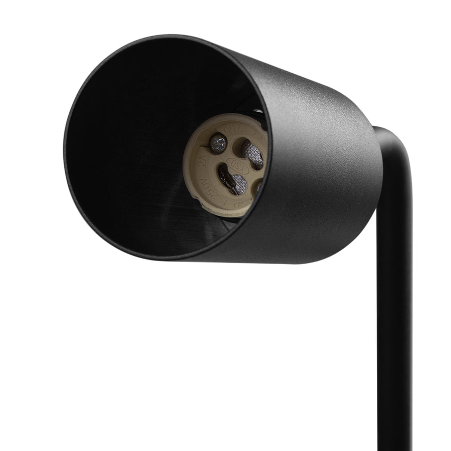GU10 bureaulamp met aan/uit schakelaar zwart 55x90mm