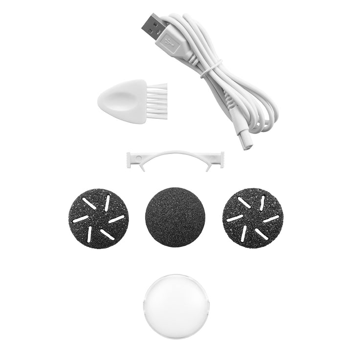 Concept elektrische hielvijl, 3 pads, oplaadbaar, zwart, PN3020