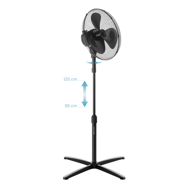 Concept - Ventilator - Statiefventilator - Ventilator Staand - 40W - 3 snelheden - zwart - VS5050
