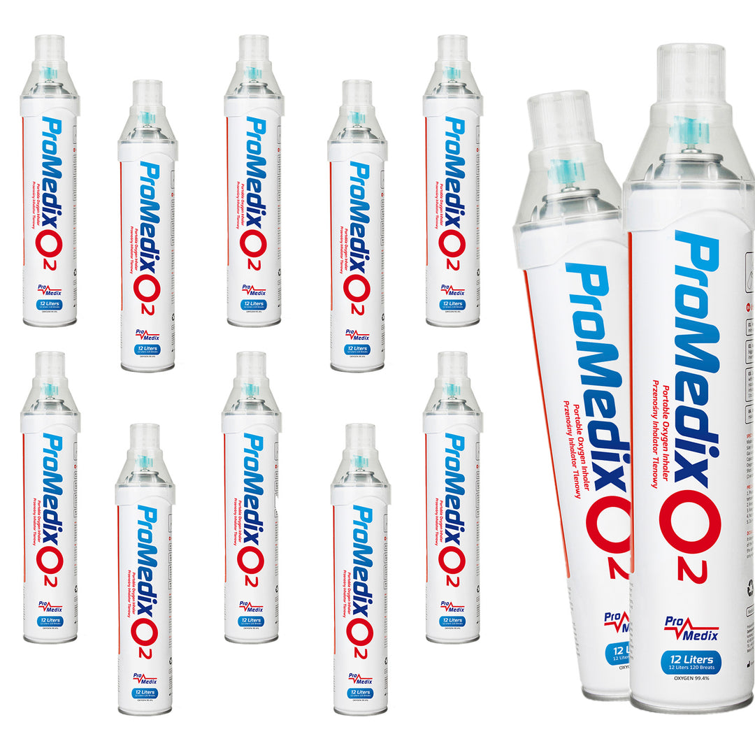 12x Promedix 12L draagbare 99,4% zuurstofinhalator in blik, PR-994