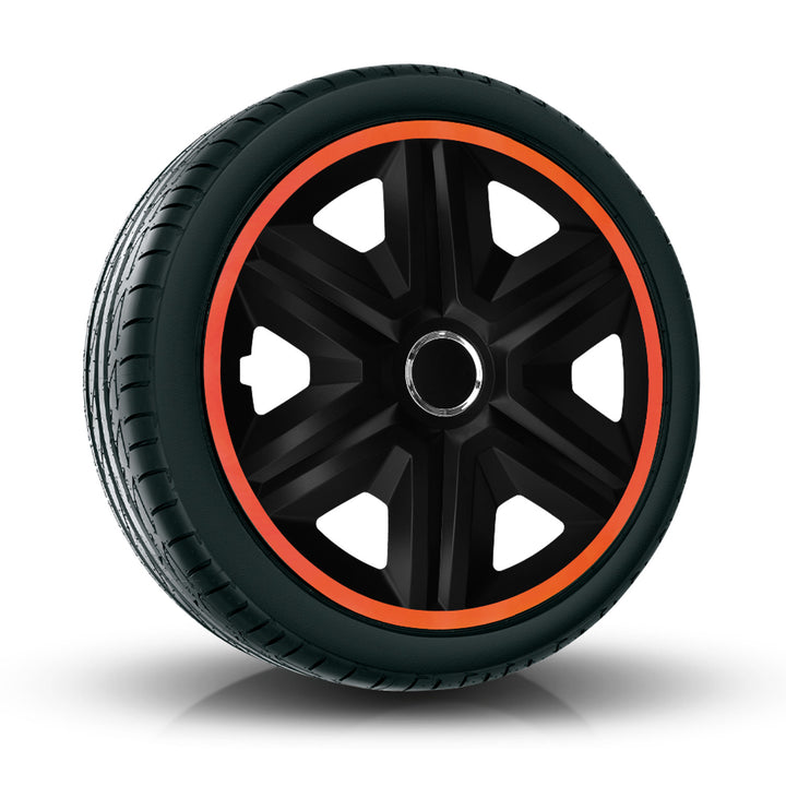 NRM Fast Lux 15" universele wieldop zwart-oranje 1 stuk