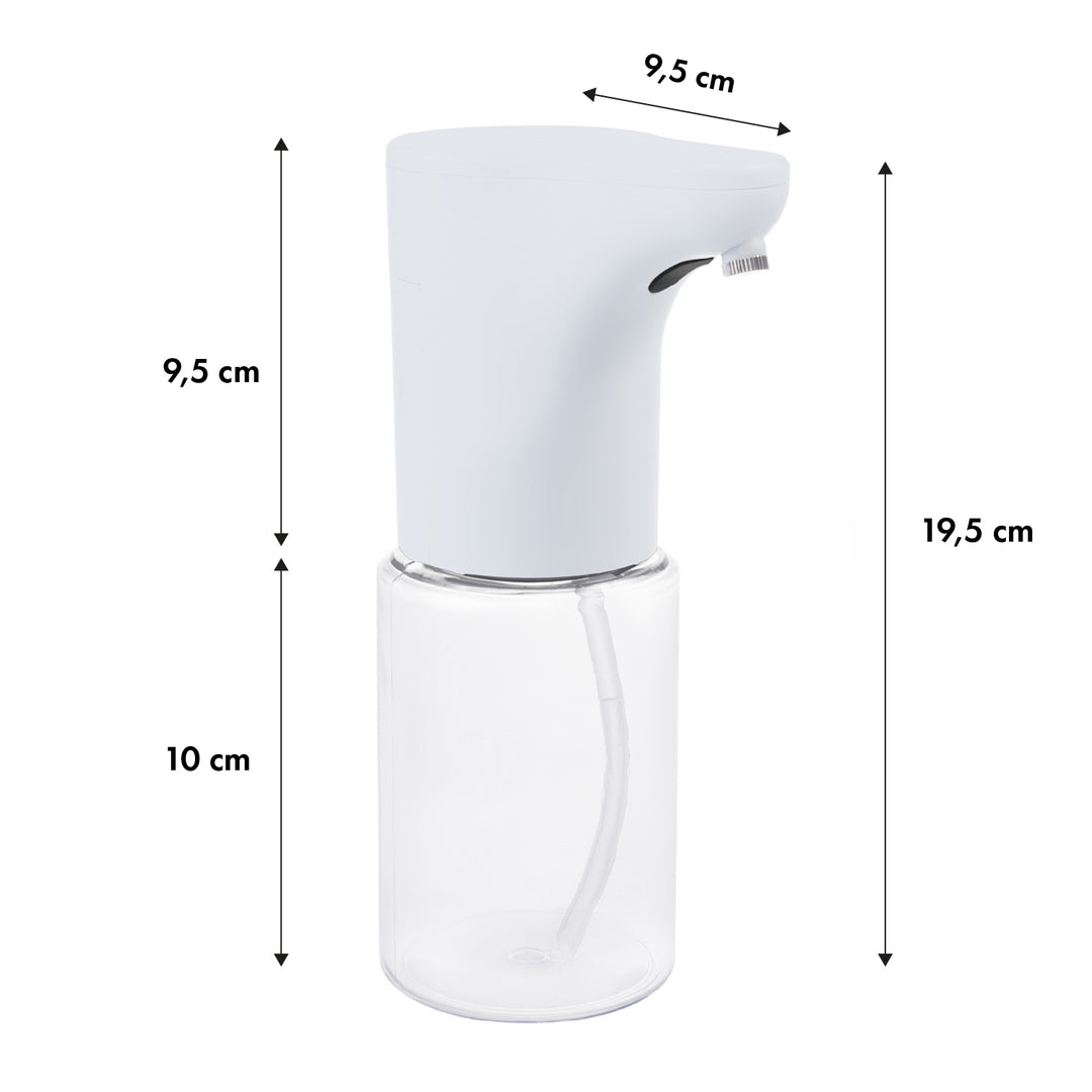 Promedix automatische dispenser, dispensercontainer voor vloeibare zepen, desinfecterende vloeistoffen, 300ml, 4xAA, wit, PR-540 W