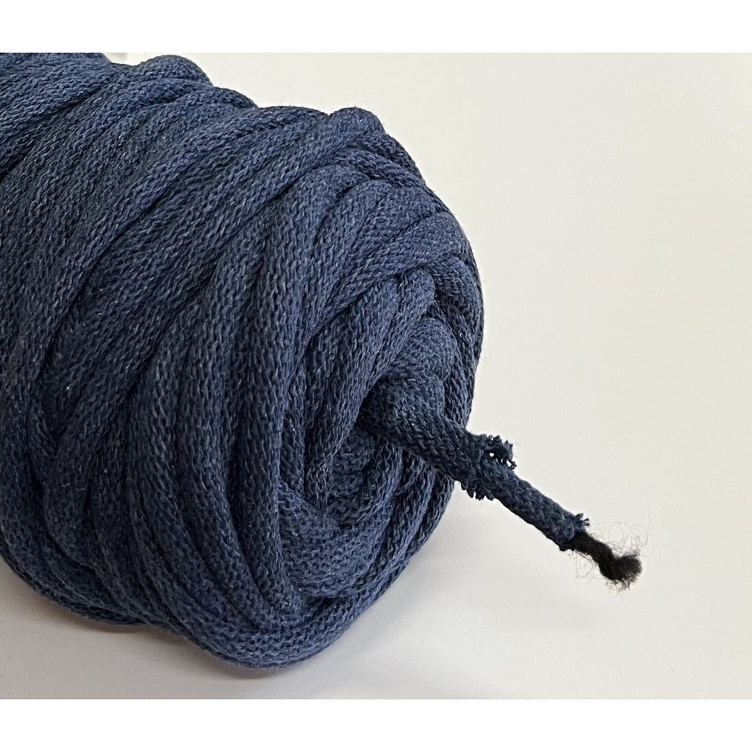 WAS, katoenen koord met polyester kern, gevlochten, 9 mm, 50 m, licht denim