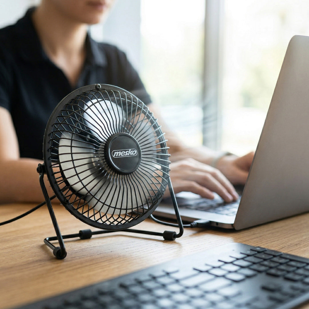 Mesko-burea ventilator, diameter 15 cm, USB-voeding, verticale oscillatie, MS 7322