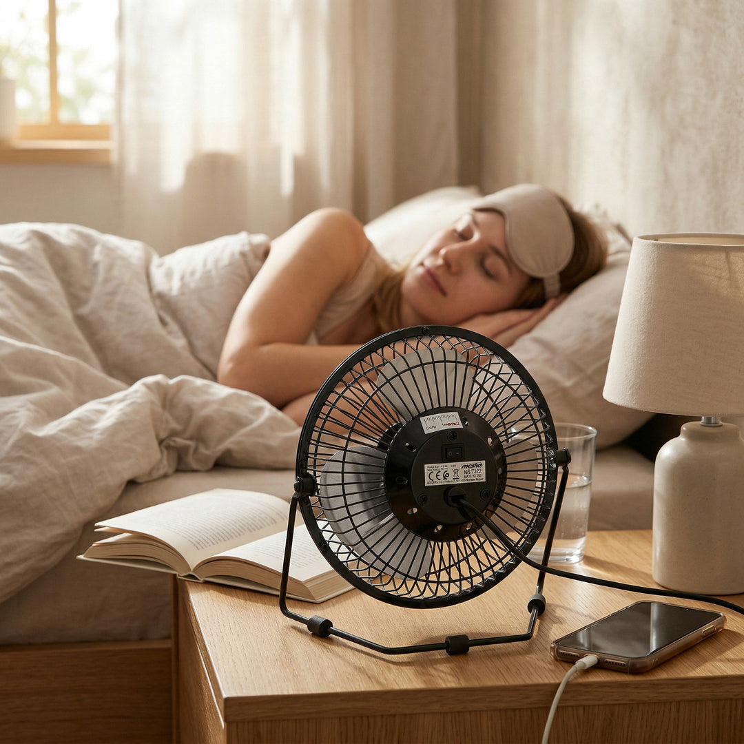 Mesko-burea ventilator, diameter 15 cm, USB-voeding, verticale oscillatie, MS 7322
