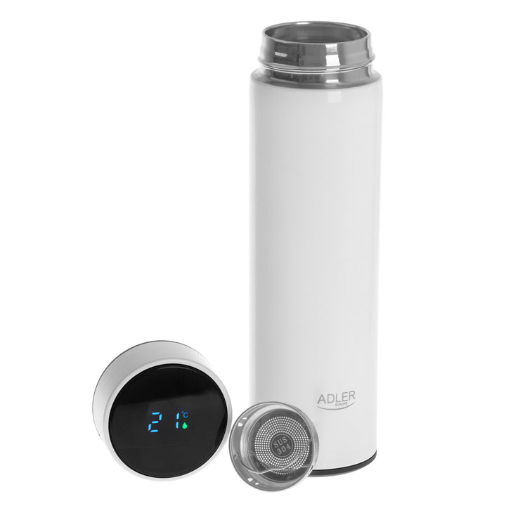 Adler thermoskan, LED-touchscreen, inhoud 473 ml, kleur wit, AD 4506