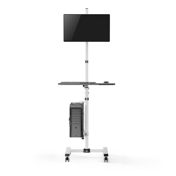 Maclean professionele standwagen, mobiel computerwerkstation op wielen, max 17"-32", max 20kg, MC-793