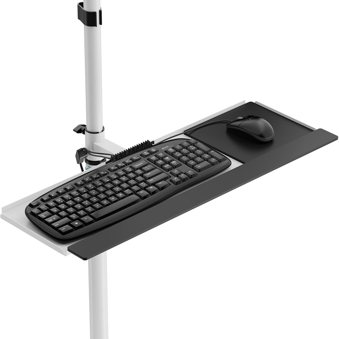 Maclean professionele standwagen, mobiel computerwerkstation op wielen, max 17"-32", max 20kg, MC-793