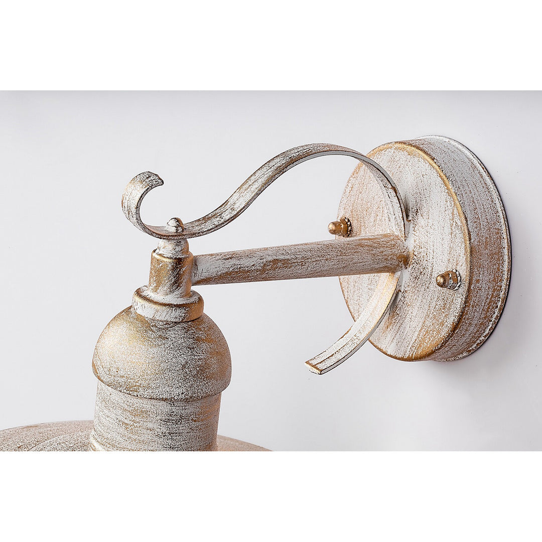 Rabalux wandlamp voor buiten, IP44, E27, max 60W, wit antiek, Oslo