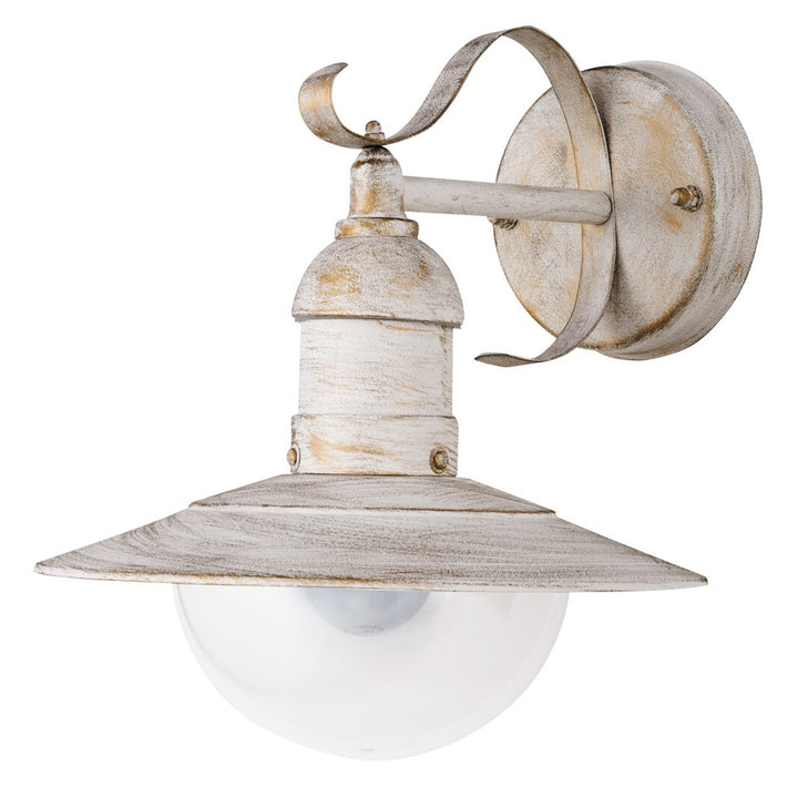 Rabalux wandlamp voor buiten, IP44, E27, max 60W, wit antiek, Oslo