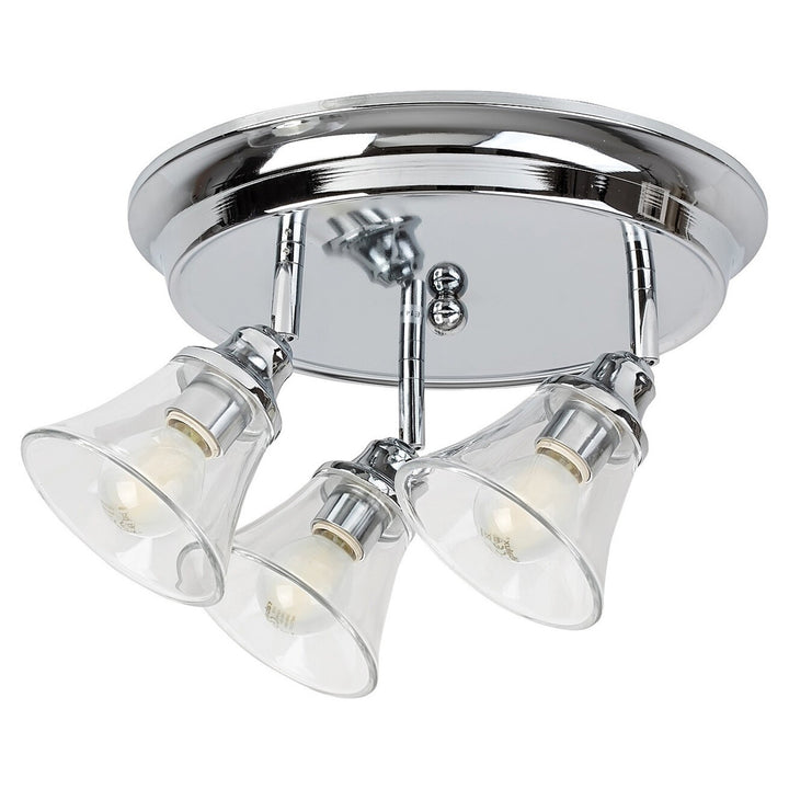 Rabalux plafondlamp, badkamer, IP44, 3 stopcontacten E14, max 40W, chroom, Antoine