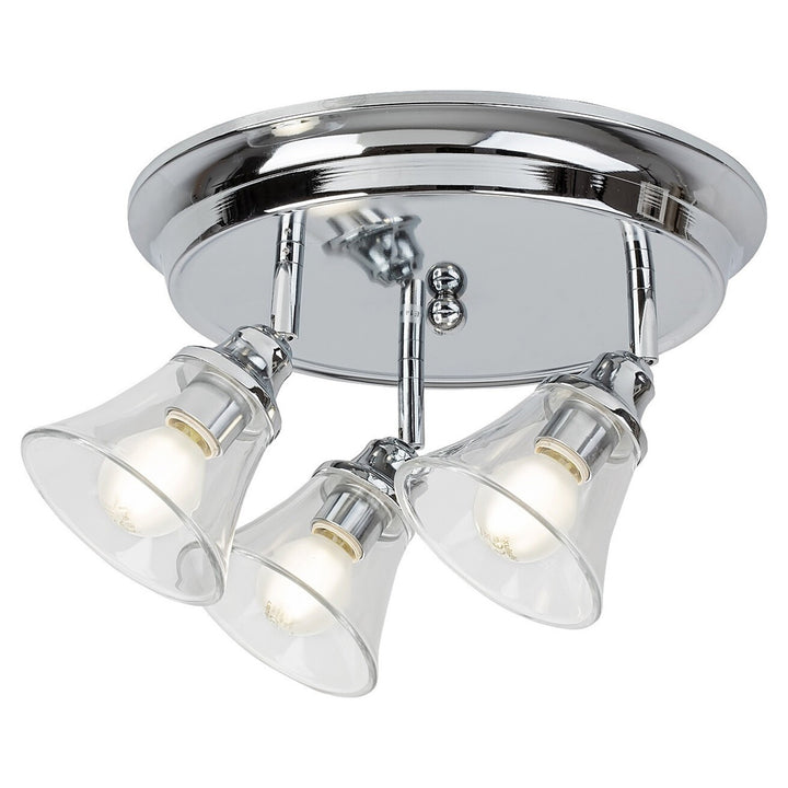 Rabalux plafondlamp, badkamer, IP44, 3 stopcontacten E14, max 40W, chroom, Antoine