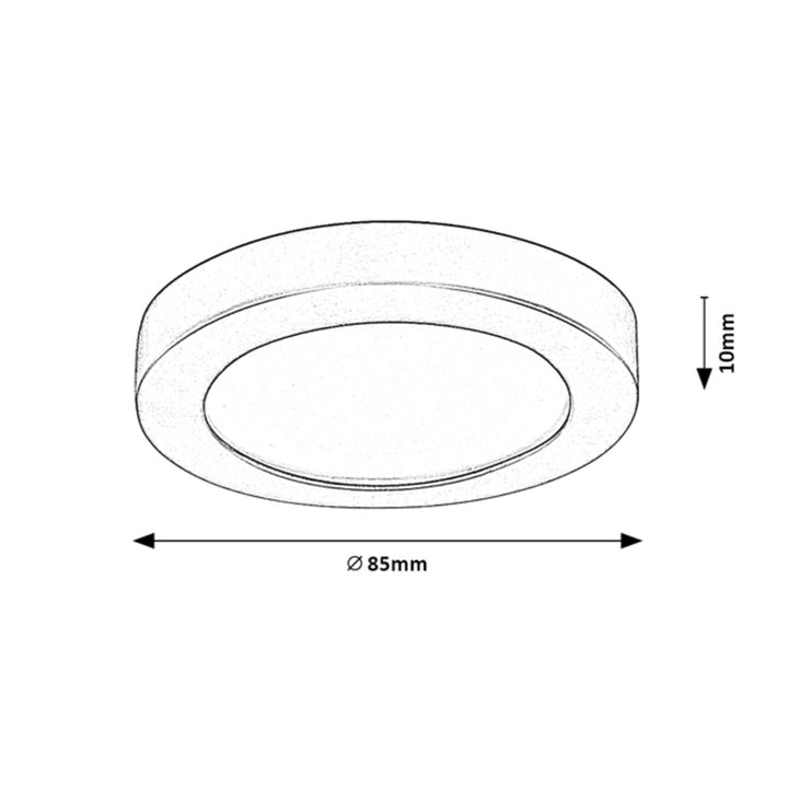 Rabalux - Opbouwlamp - opbouw plafondlamp - 3W LED, IP44, zwart, Coco