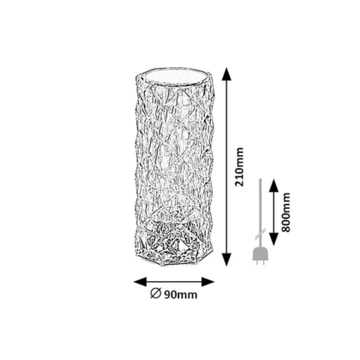 Rabaux decoratieve lamp, kristal, 1.5W LED, RGB, Siggy
