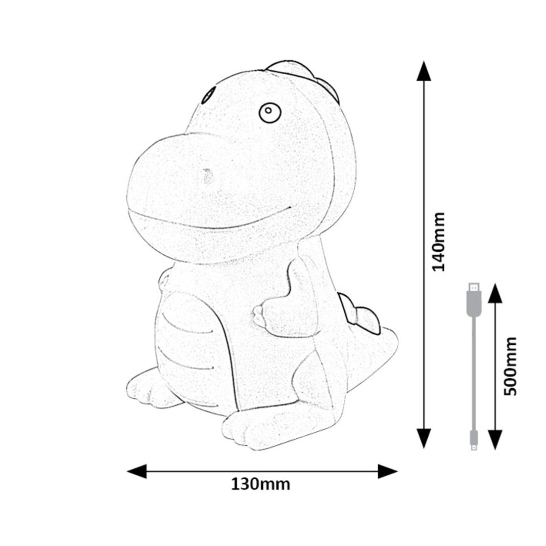 Rabalux kinderlamp, dinosaurus, LED RGB, warm wit, IP20, Unicoo