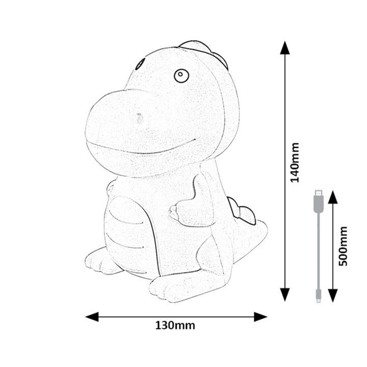Rabalux kinderlamp, dinosaurus, LED RGB, warm wit, IP20, Unicoo