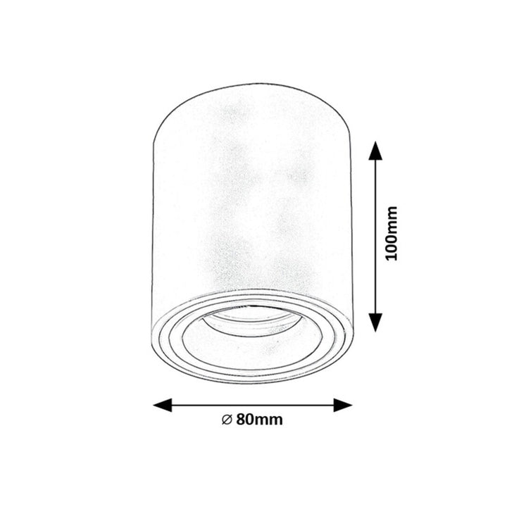 Rabalux - Plafondlamp - GU10 fitting - max 25W - Wit, Kobald