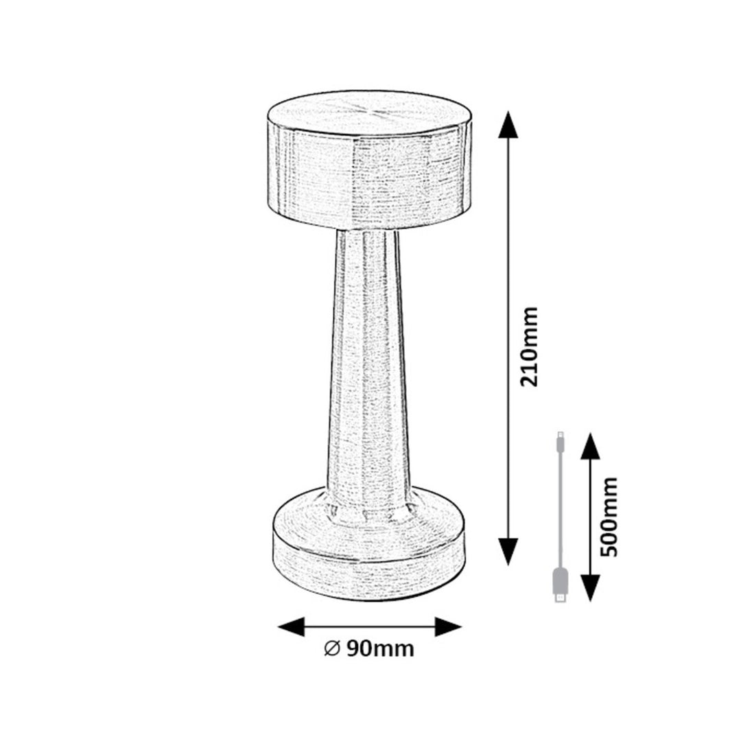 Rabalux Senan LED 2.7W oplaadbare tafellamp