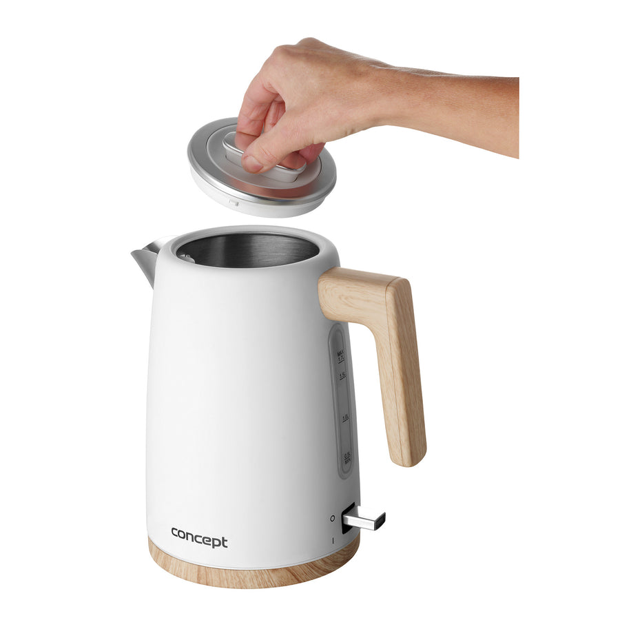 Concept RK3315 - Waterkoker 1,7L - 2200W - roestvrij staal - Wit