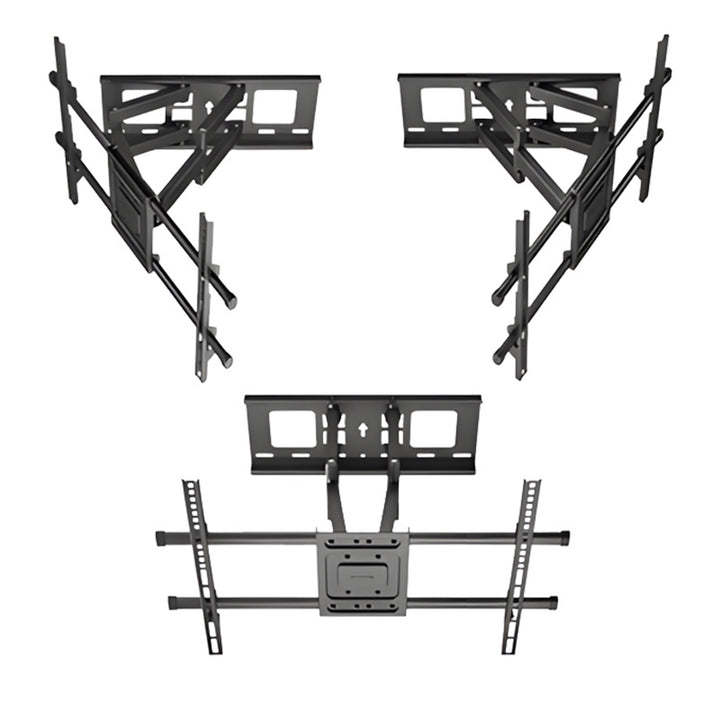 Maclean TV beugel, max VESA 600x400, 32-85", 60kg, horizontale en verticale hoekverstelling, profiel 65-390mm, zwart, MC-789