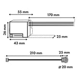 Maclean PIR bewegingsmelder, met externe sensor, 12-24V DC, 360°, MCE32 V
