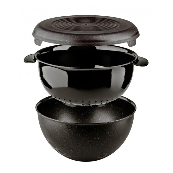 Practic set, vergiet, kom, deksel, inhoud 3l, cosmos black, 10072199