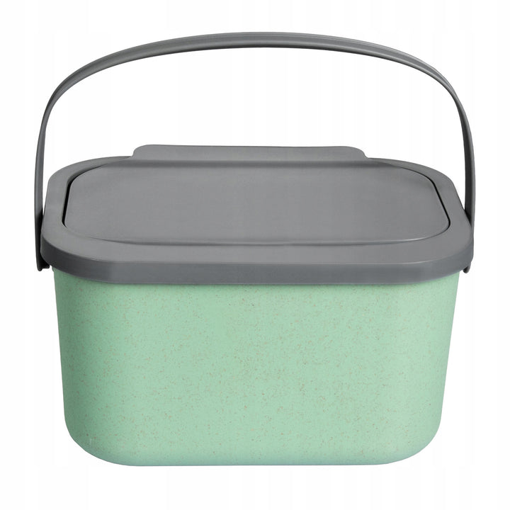 Practic Mini Bini - Bioafvalbak - inhoud 4,5 liter - groen met grijs deksel