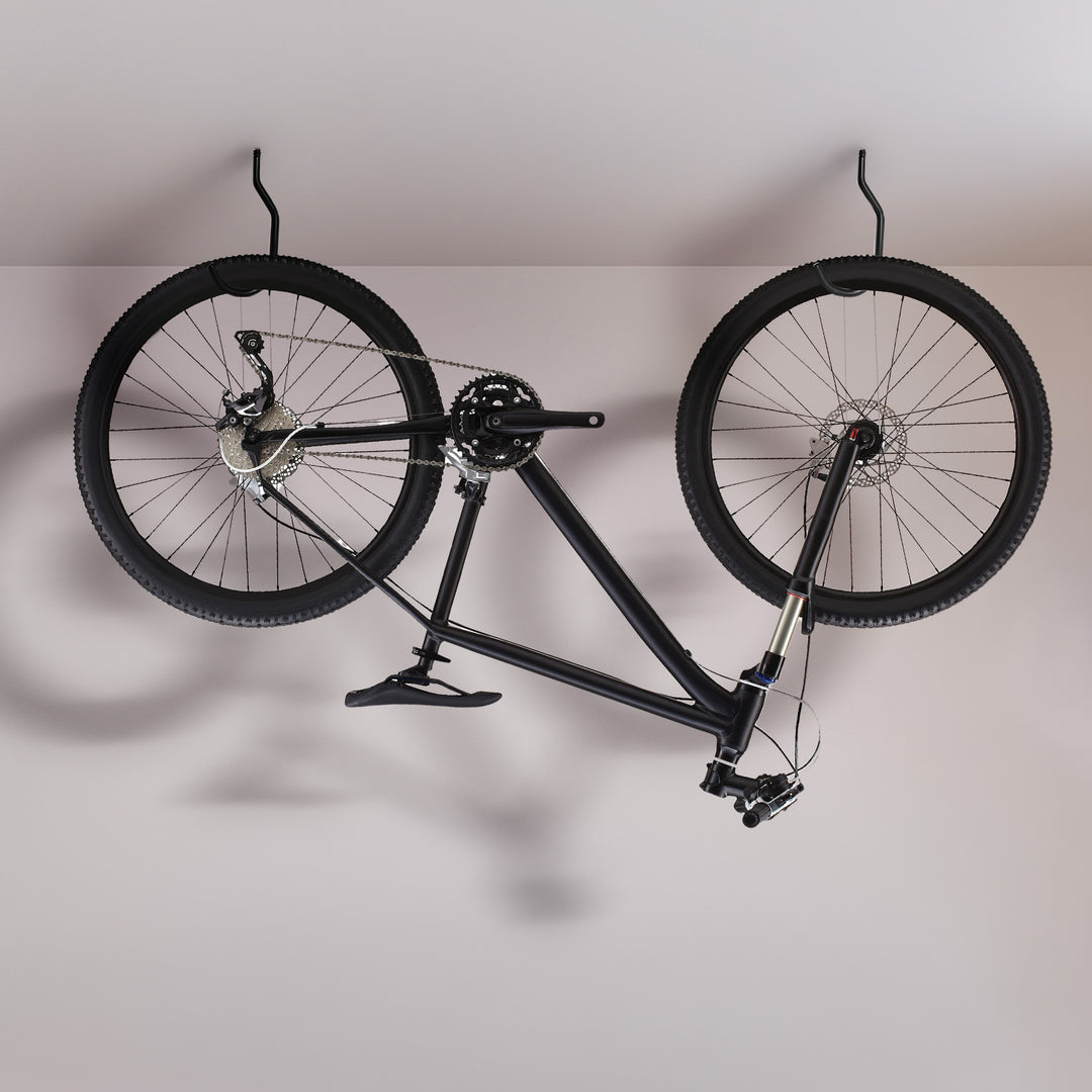 Set van 2 Maclean plafondhaken, voor ladder, fiets, tuinslang, staal, max. belasting 10 kg/handgreep, MC-485