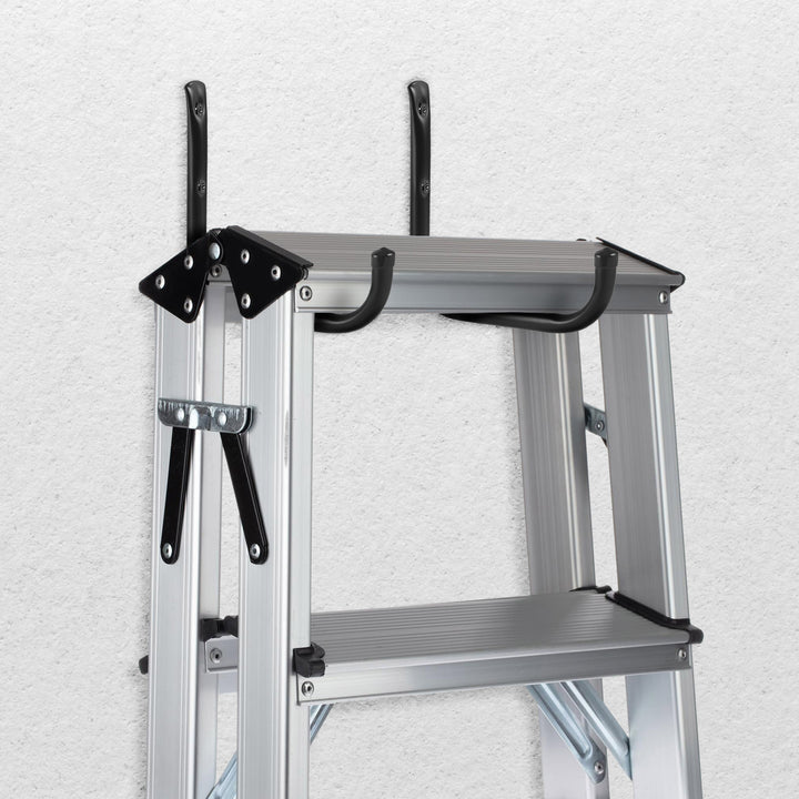 Set van 2 Maclean muurbeugels, voor banden, wielen, ladder, fiets, staal, max. belasting 22kg/beugel, MC-487