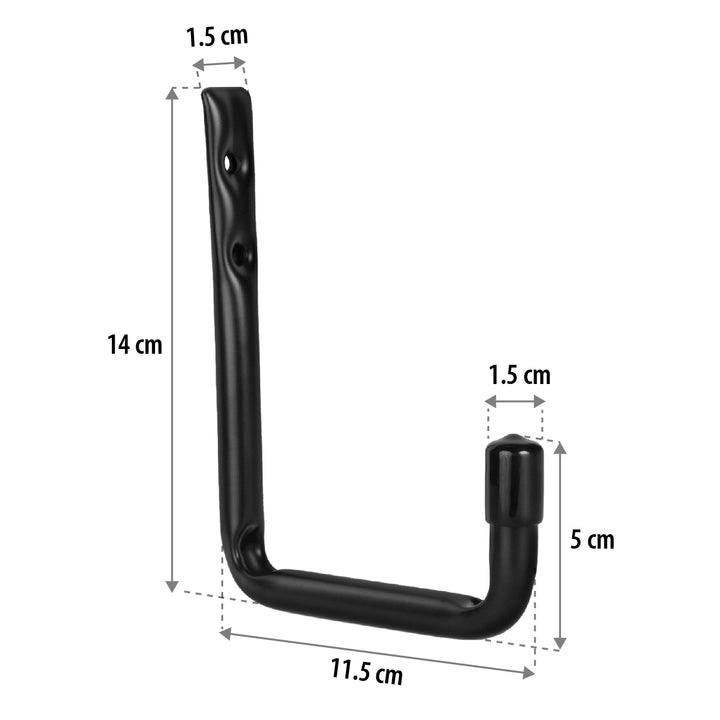 Set van 2 Maclean muurbeugels, voor banden, wielen, ladder, fiets, staal, max. belasting 22kg/beugel, MC-488