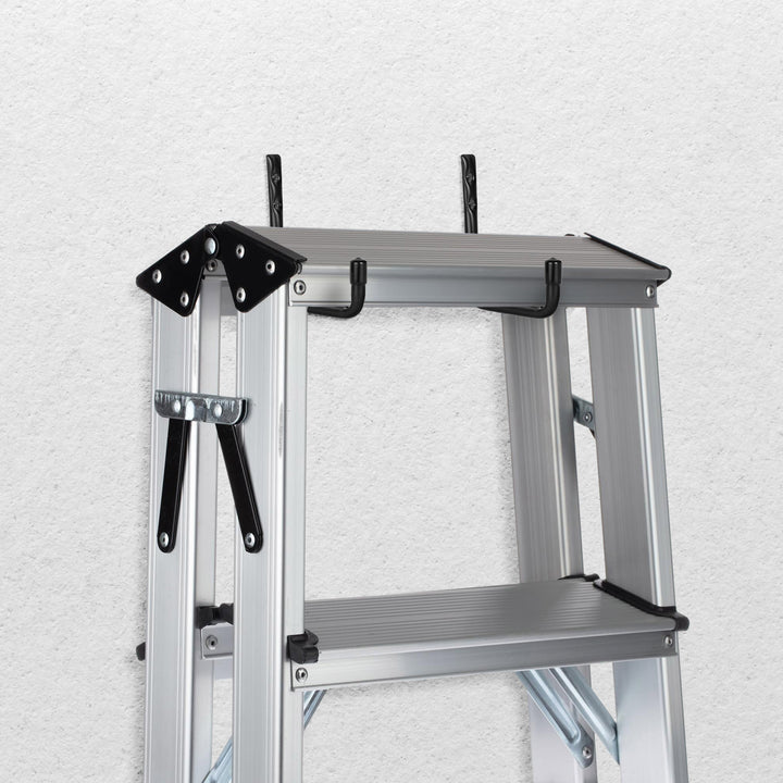 Set van 2 Maclean muurbeugels, voor banden, wielen, ladder, fiets, staal, max. belasting 22kg/beugel, MC-488