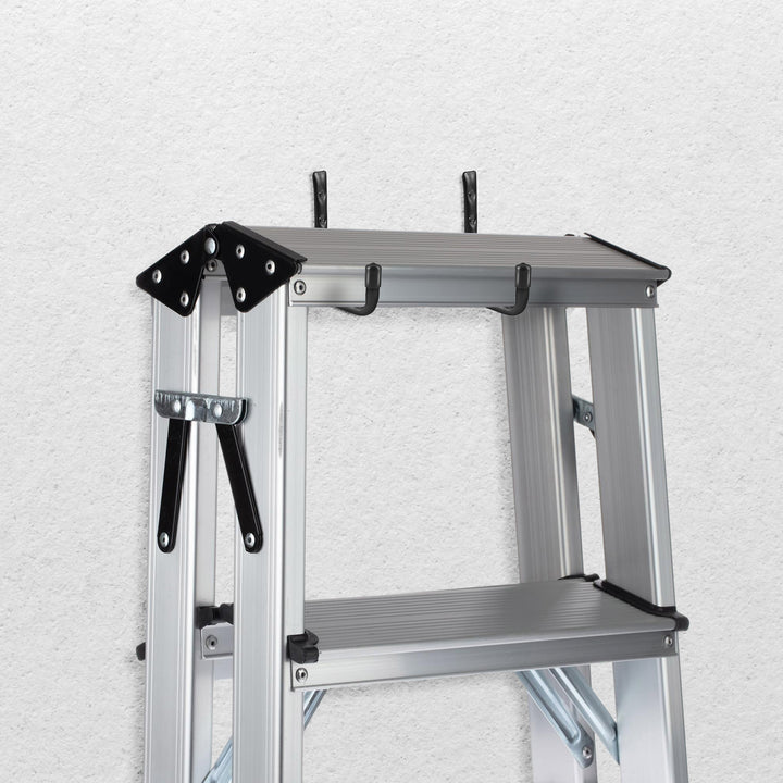 Set van 2 Maclean muurbeugels, voor banden, wielen, ladder, fiets, staal, max. belasting 22kg/beugel, MC-489