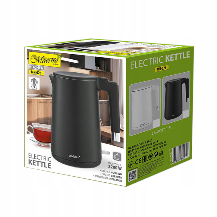 Maestro waterkoker, 1800W, 1,7l, zwart, MR-026