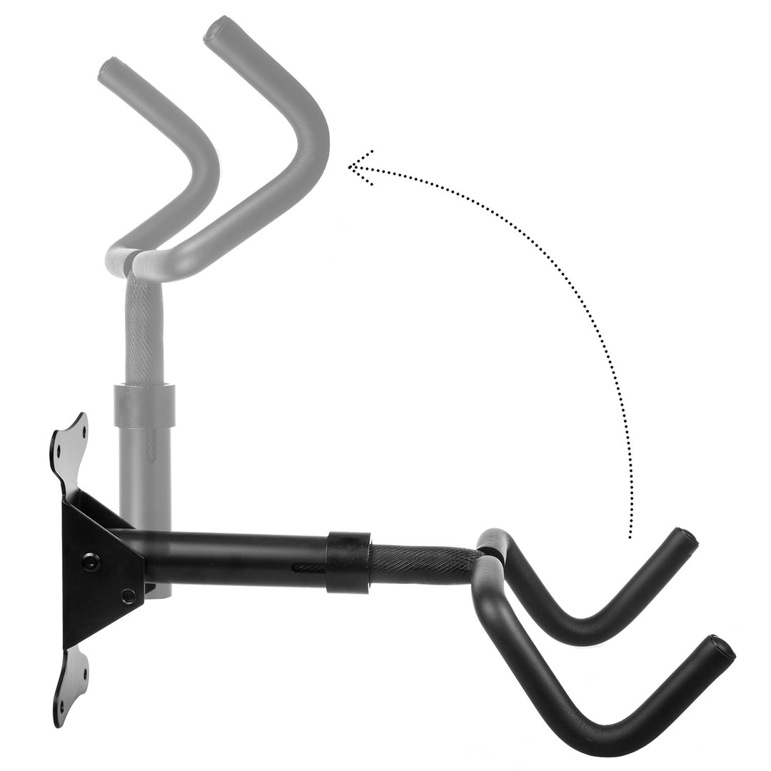 Maclean - Set van 2 stuks Fiets muurbeugel - Opbergbeugels - Fietsenrek - Wandmontage - Ophangsysteem - max. belasting 30kg - Zwart