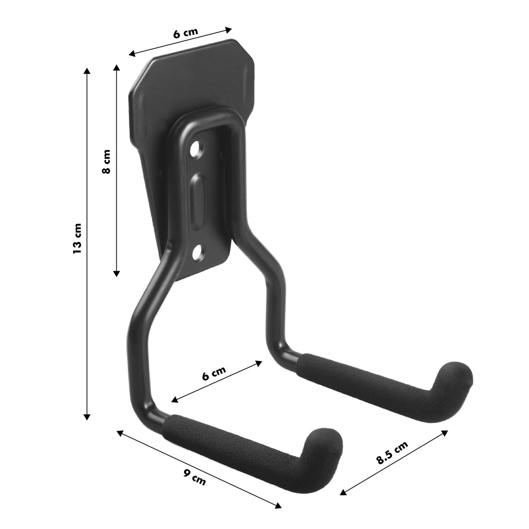 Maclean garage muurbevestiging, voor banden, tuingereedschap, ladder, tuinslangen, staal, max. belasting 35kg, MC-439 + MC440