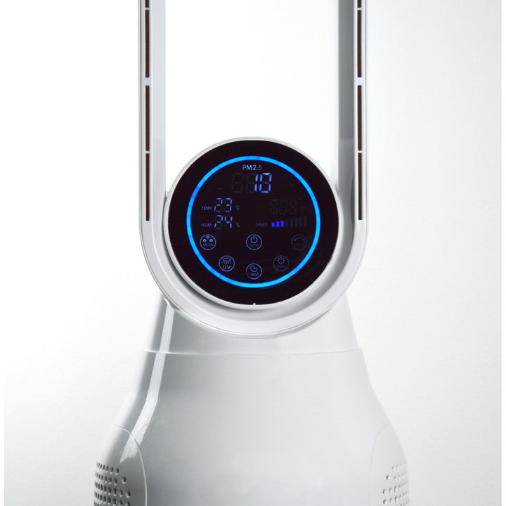 Plasma blaasloze kolomventilator en Air Essence LevanteLift luchtreiniger met ionisatiefunctie