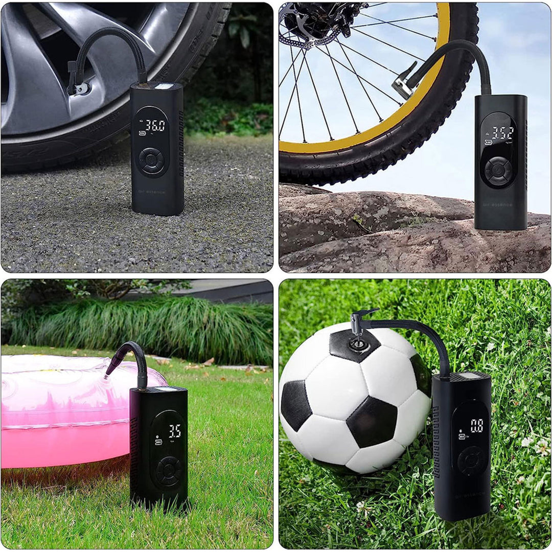 Snoerloze elektrische auto-, bal-, fiets-, matraspomp, Air-Essence Pampero 80W-6BAR-100PSI-2000mAh