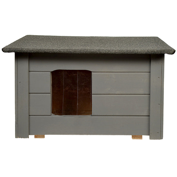 Honden- en kattenhok Woodok, geïsoleerd, sparrengrijs