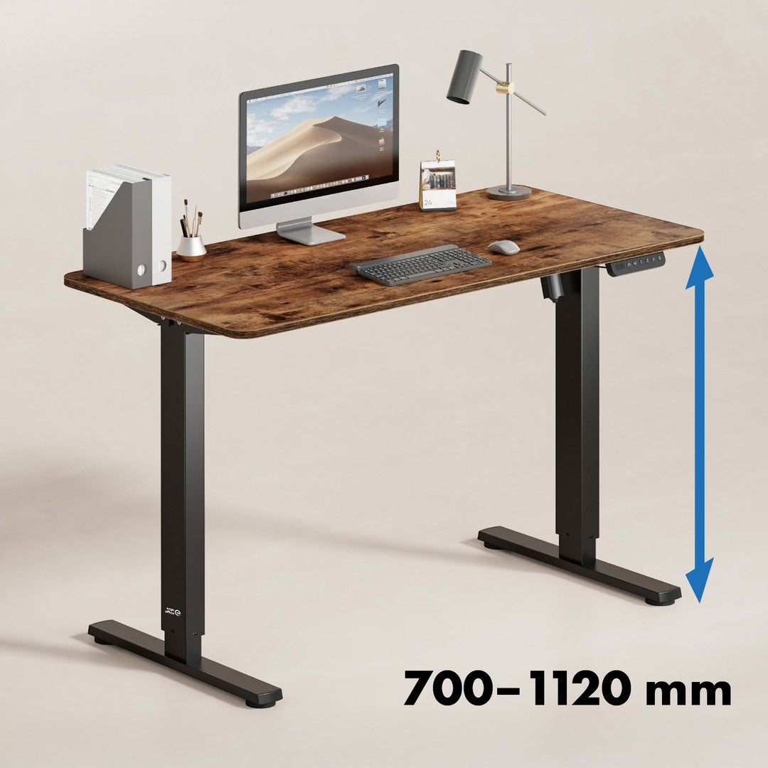 Ergo Office elektrisch in hoogte verstelbaar bureau, max. hoogte 1160mm, max - 80 kg, zonder tafelblad, zwart, ER-400 B