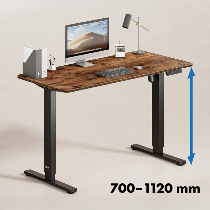 Ergo Office elektrisch in hoogte verstelbaar bureau, max. hoogte 1160mm, max - 80 kg, zonder tafelblad, zwart, ER-400 B