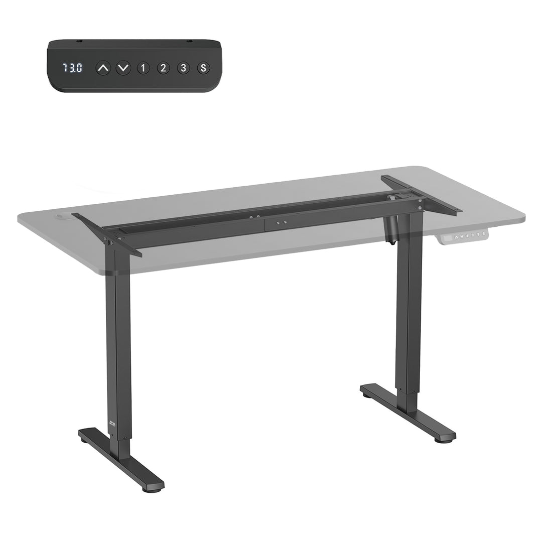 Ergo Office elektrisch in hoogte verstelbaar bureau, max. hoogte 1160mm, max - 80 kg, zonder tafelblad, zwart, ER-400 B
