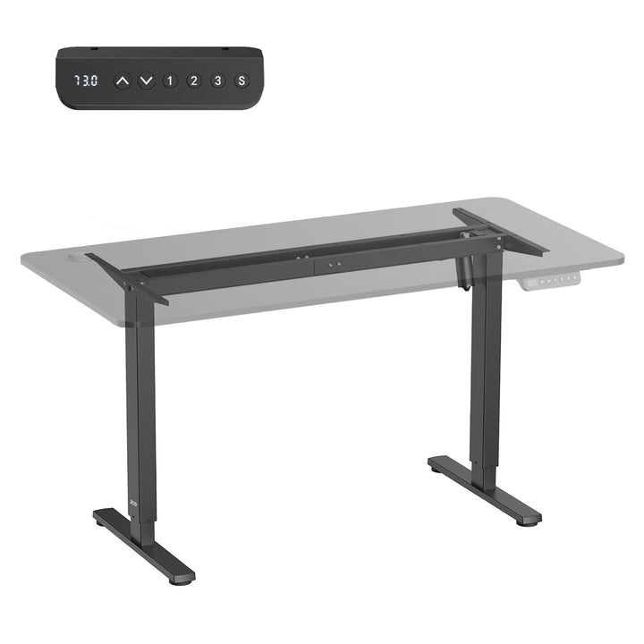 Ergo Office elektrisch in hoogte verstelbaar bureau, max. hoogte 1160mm, max - 80 kg, zonder tafelblad, zwart, ER-400 B