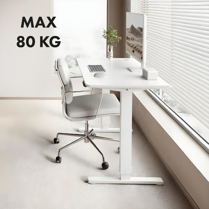 In hoogte verstelbaar elektrisch bureau , max. hoogte 1160mm, max - 80 kg, zonder tafelblad, wit, ER-400 W